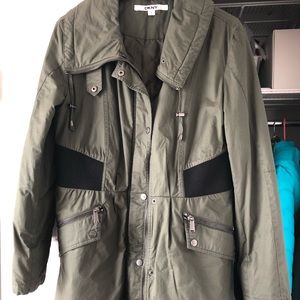 DKNY green knee length jacket